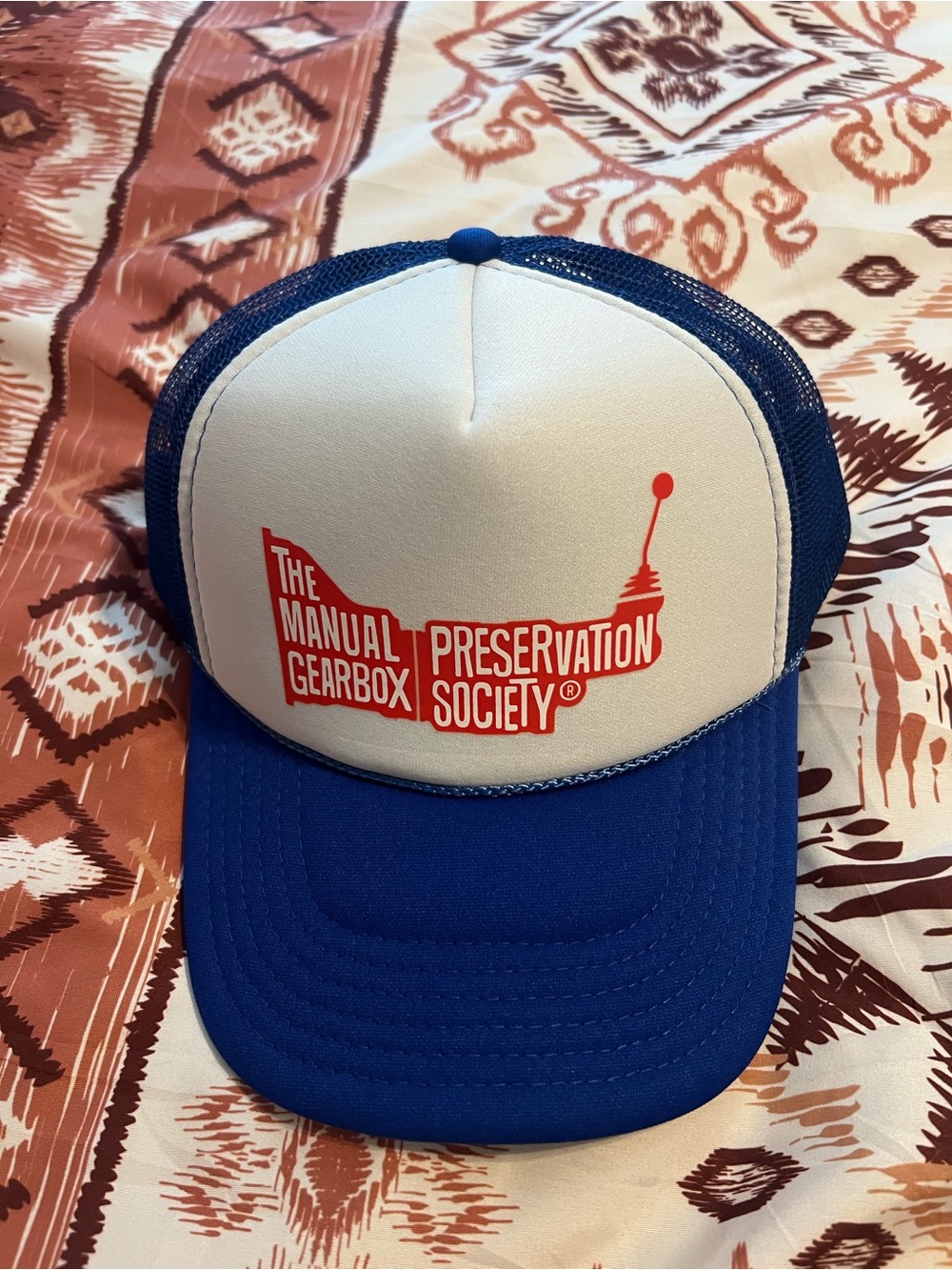 The Manual Gearbox Preservation Society Blue & White Trucker Hat